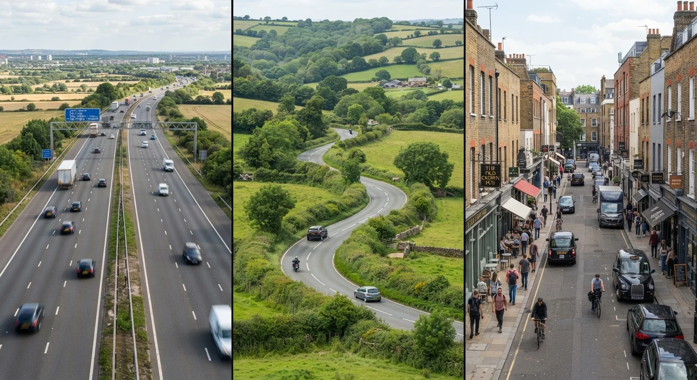 Motorway, A-Road, or Urban Street: How Safe Driving Changes by Road Type